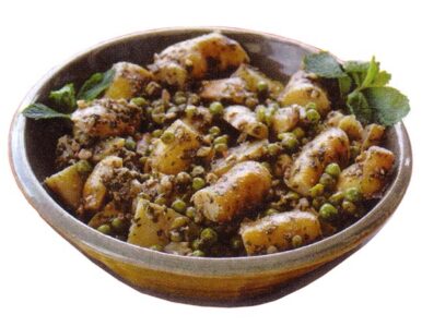 Fingerling Potatoes and Mint Basil Recipe Image